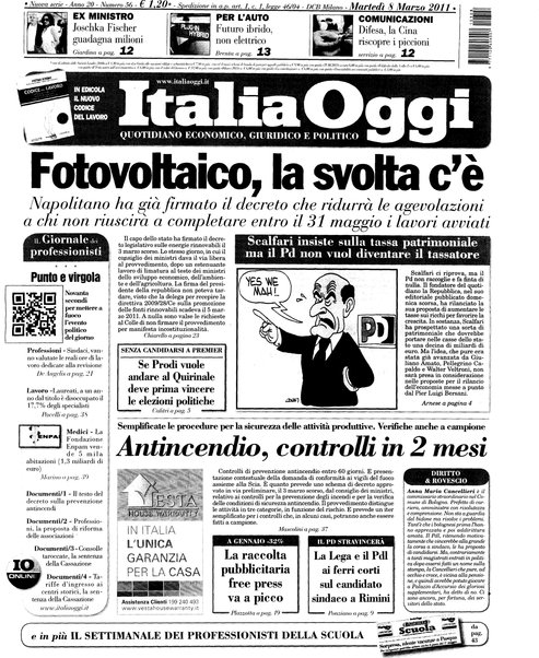 Italia oggi : quotidiano di economia finanza e politica